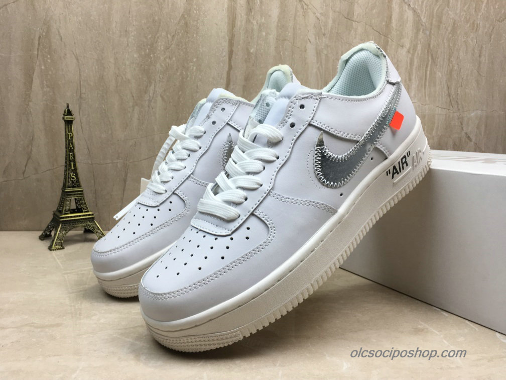 Off-White Nike Air Force 1 Low Fehér/Ezüst Cipők (AA8182-700)