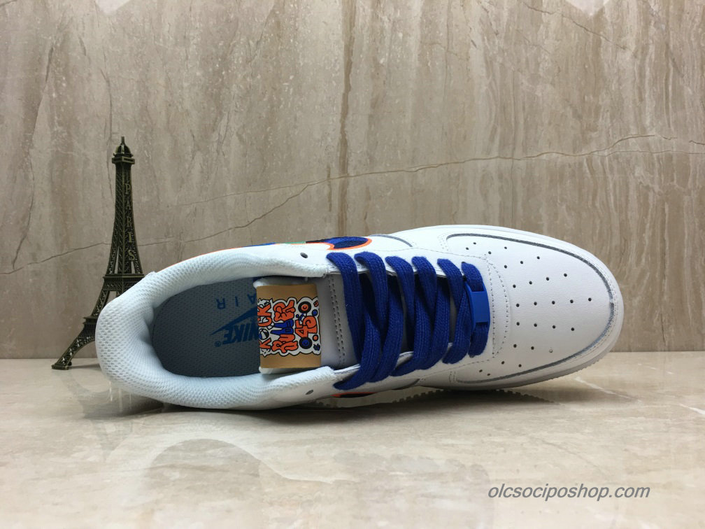 Nike Air Force 1 Low Fehér/Kék/Zöld/Narancs Cipők (AQ3774-303)