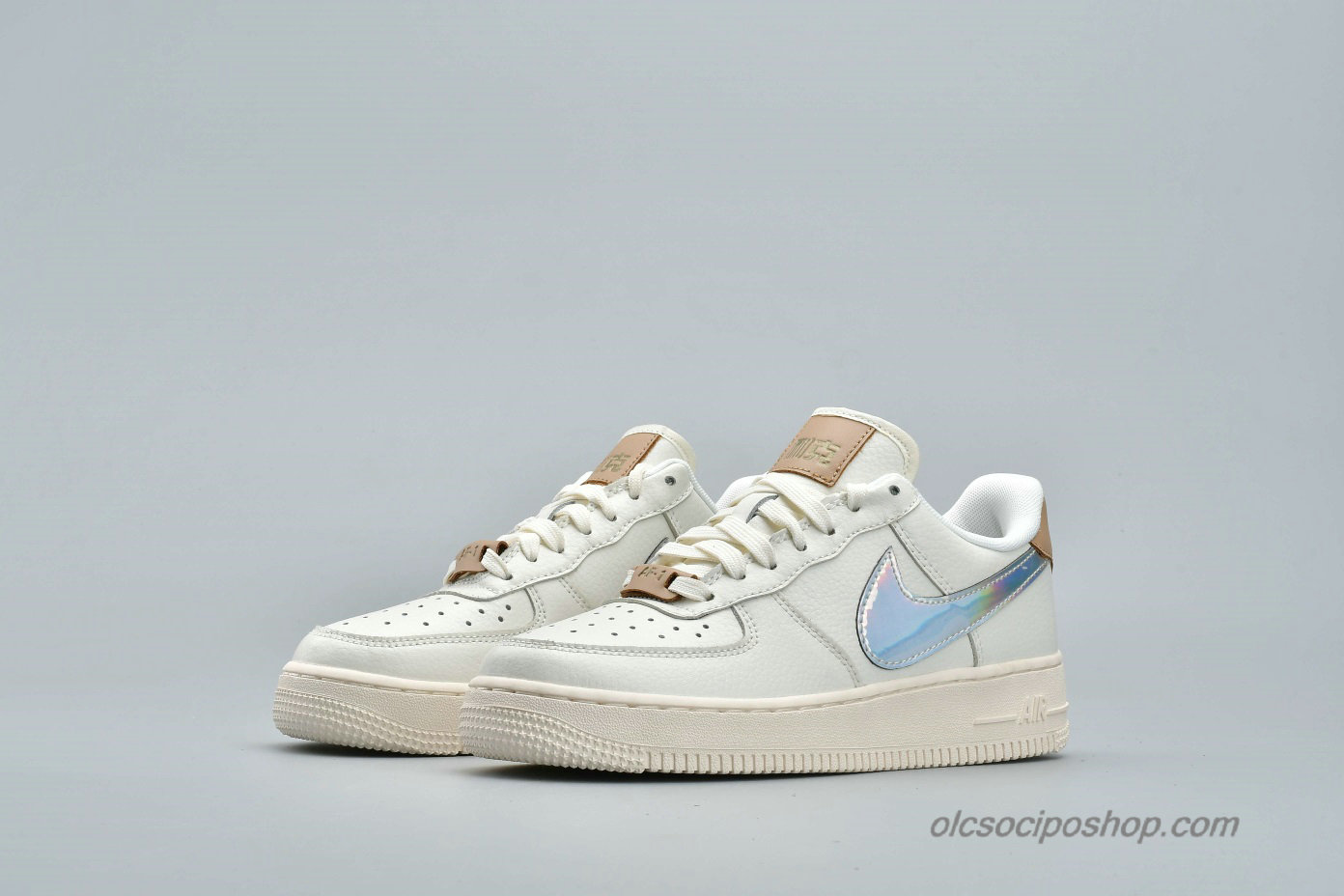 Nike Air Force 1 Low Piszkosfehér/Ezüst/Barna Cipők (AV2038-100)