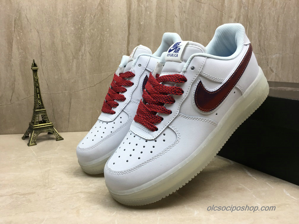 Nike Air Force 1 Low Fehér/Sötét vörös Cipők (BQ8448-100)
