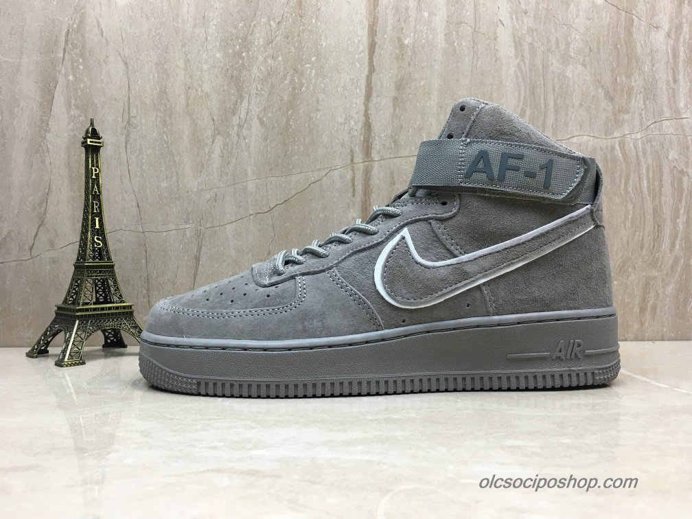 Férfi Nike Air Force 1 Mid Suede Sötétszürke Cipők (AA1118-003)