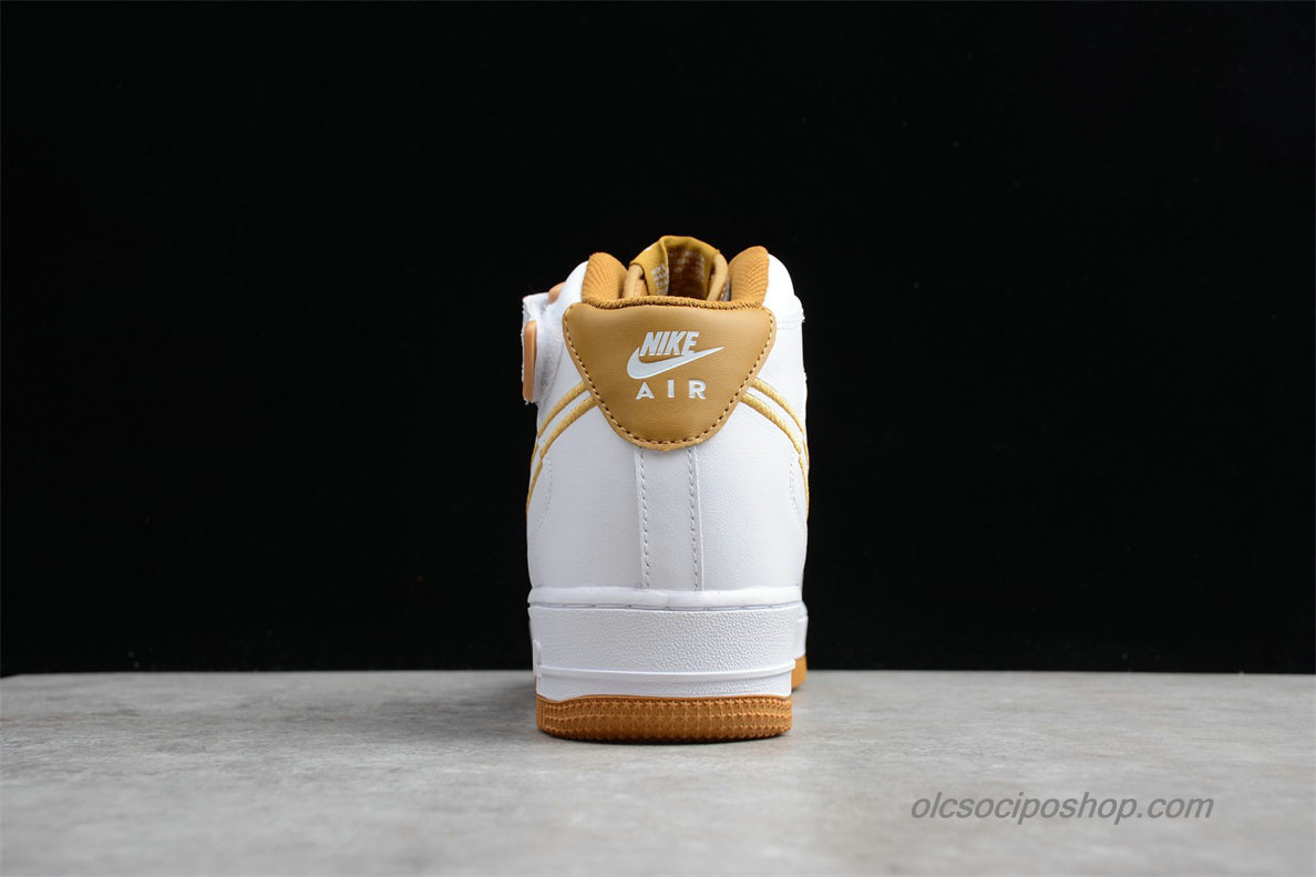 Férfi Nike Air Force 1 Mid Fehér/Arany Cipők (AQ8650-101)