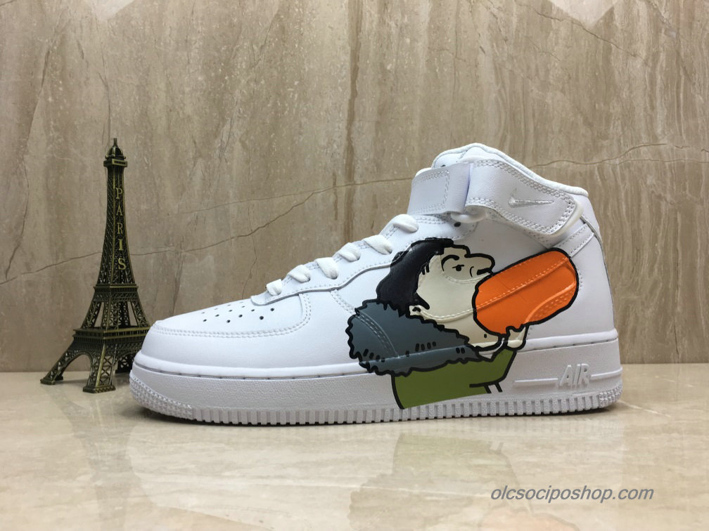 Nike Air Force 1 Mid Fehér/Zöld/Szürke/Fekete Cipők (315123-111)