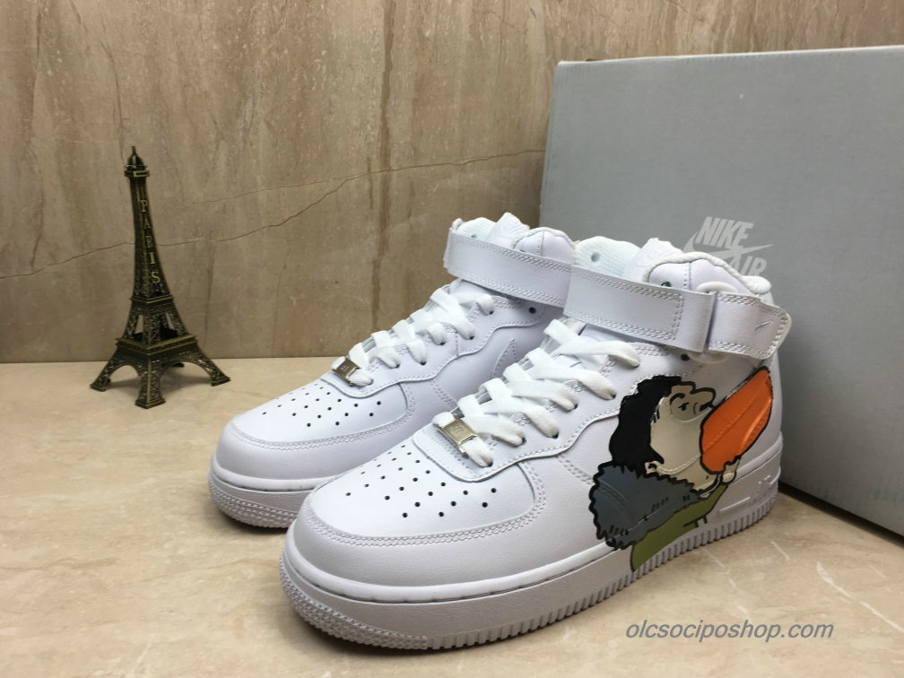 Nike Air Force 1 Mid Fehér/Zöld/Szürke/Fekete Cipők (315123-111)