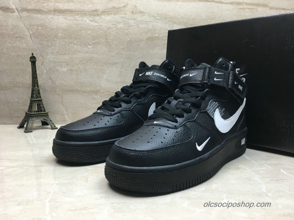 Nike Air Force 1 Mid Fekete Cipők (804609-100)