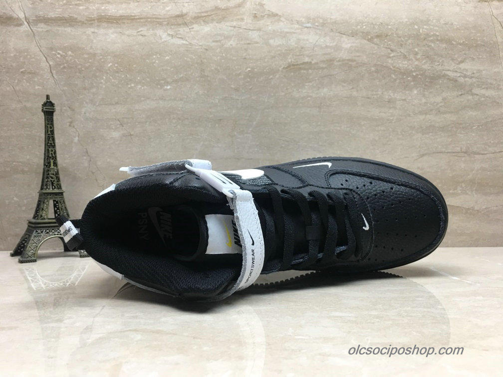 Nike Air Force 1 Mid Fekete/Fehér Cipők (804609-101)