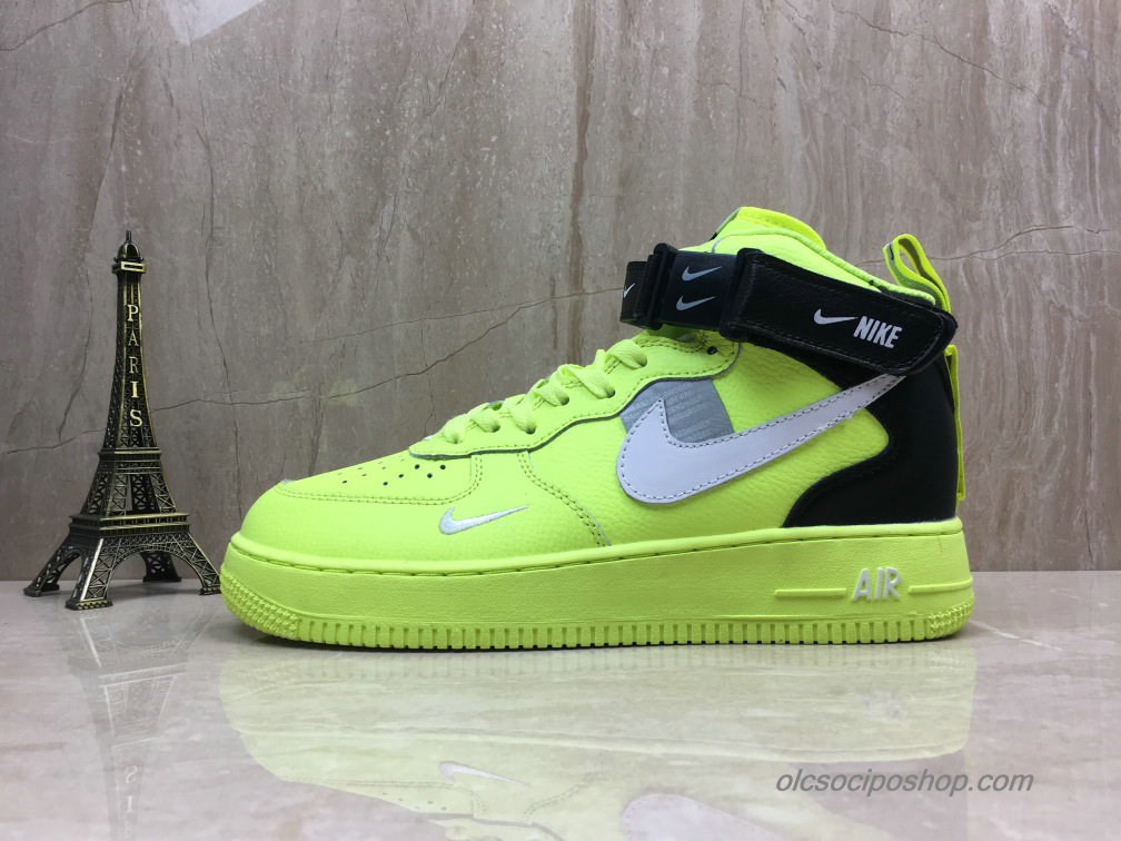 Nike Air Force 1 Mid Zöld/Szürke/Fekete Cipők (804609-106)