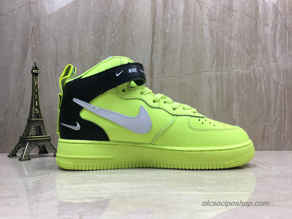 Nike Air Force 1 Mid Zöld/Szürke/Fekete Cipők (804609-106)