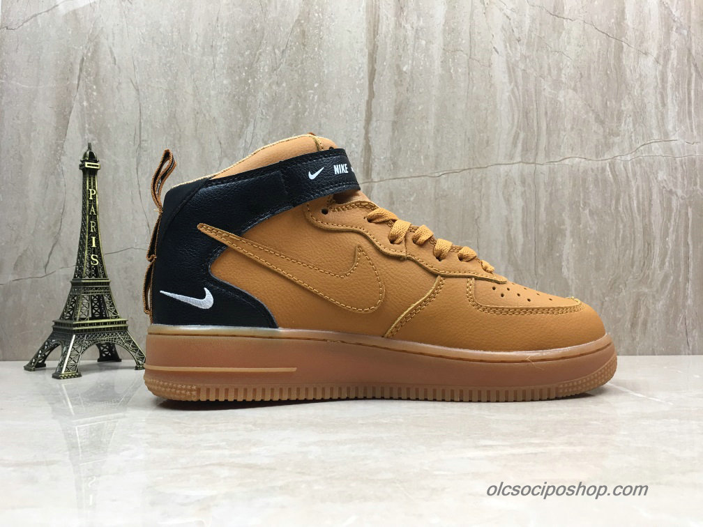 Nike Air Force 1 Mid Barna/Fekete Cipők (804609-107)