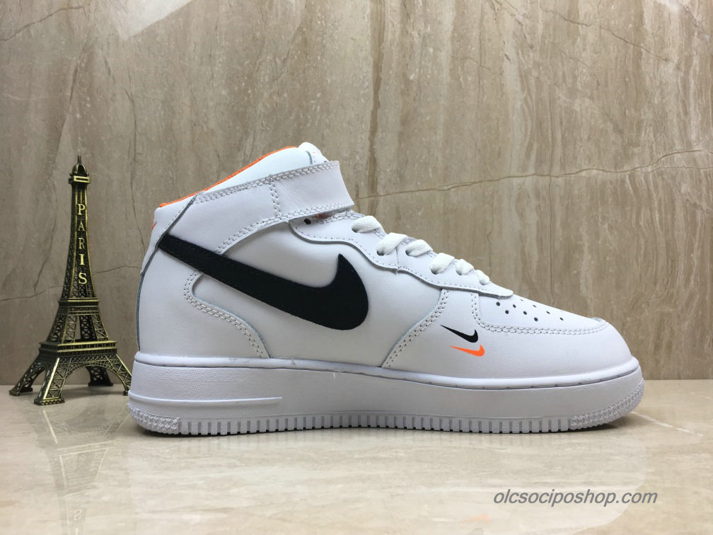 Supreme Nike Air Force 1 Mid Fehér/Piros/Fekete/Narancs Cipők (AQ8650-100)