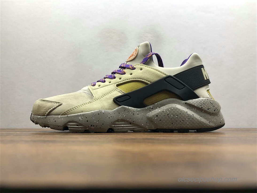 Férfi Nike Air Huarache Run Premium Khaki/Olajbogyó/Fekete Cipők (829669-337)