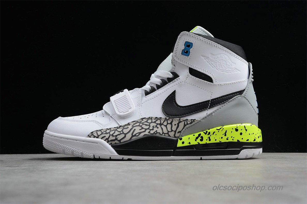 Férfi Air Jordan Legacy 312 NRG Fehér/Szürke/Fekete/Zöld Cipők (AQ4160-107)