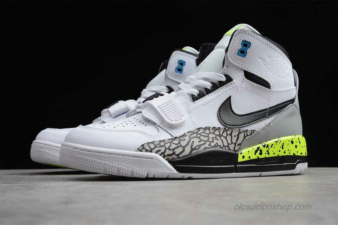 Férfi Air Jordan Legacy 312 NRG Fehér/Szürke/Fekete/Zöld Cipők (AQ4160-107)