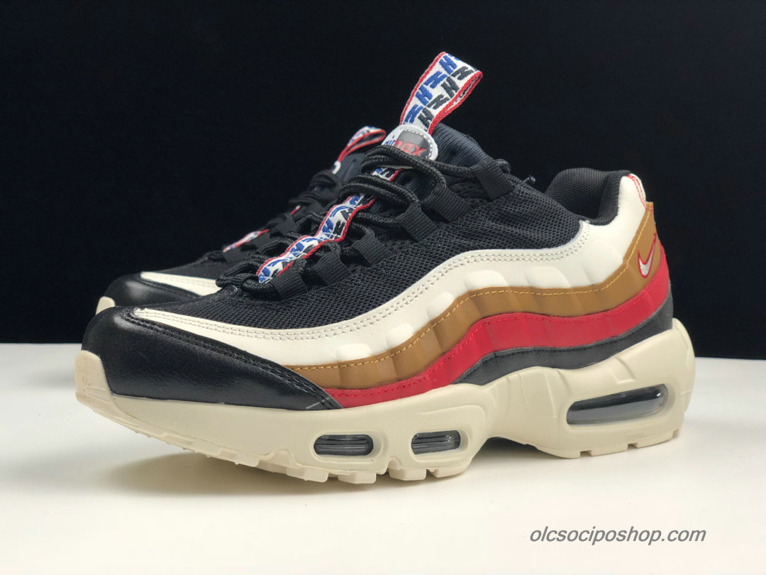 Férfi Nike Air Max 95 TT PRM Fekete/Fehér/Barna/Piros Cipők (AJ4077-002)