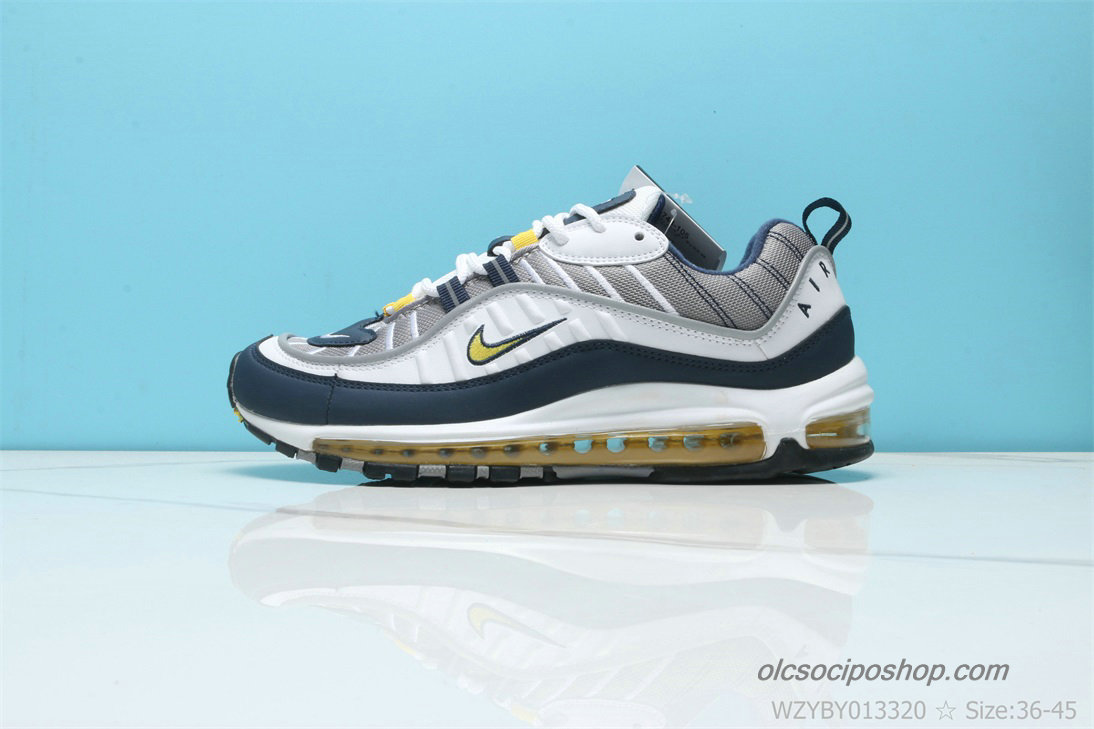 Férfi Nike Air Max 98 OG Fehér/Sötétkék/Szürke Cipők (640744-105)