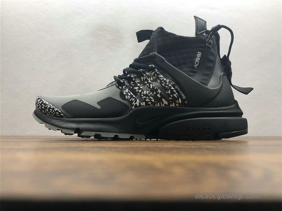 Férfi Acronym x Nike Air Presto Mid Fekete/Szürke Cipők (AH7832-001)