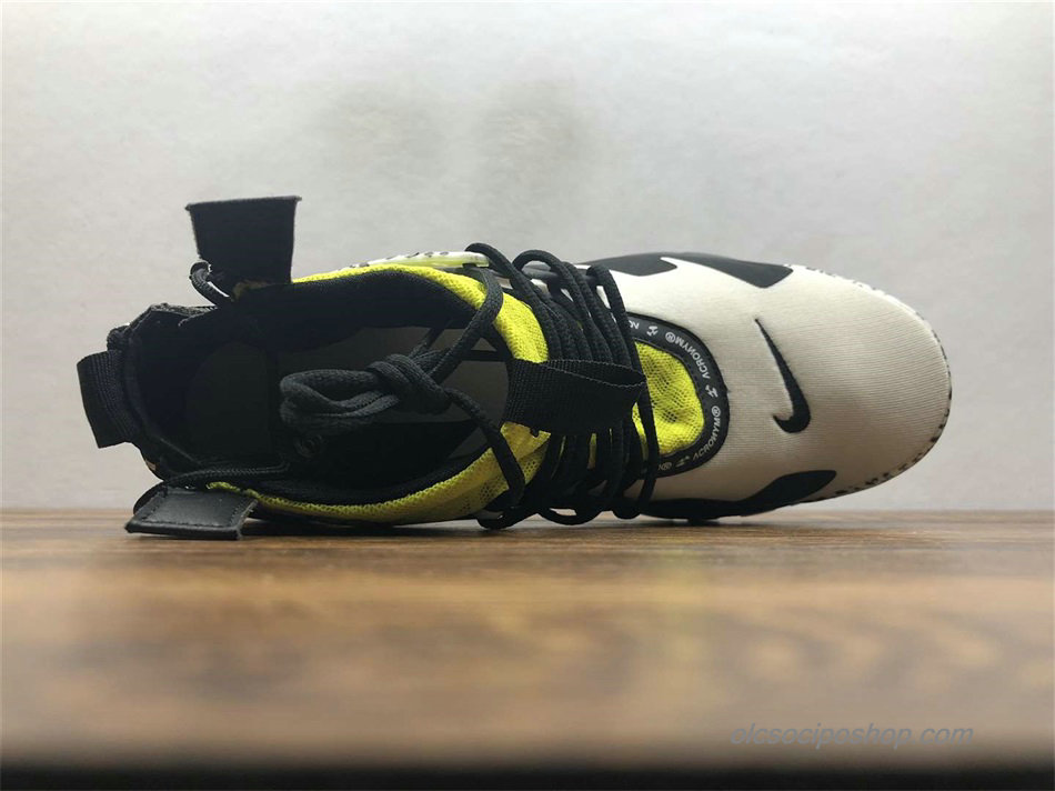 Férfi Acronym x Nike Air Presto Mid Fehér/Fekete/Sárga Cipők (AH7832-100)