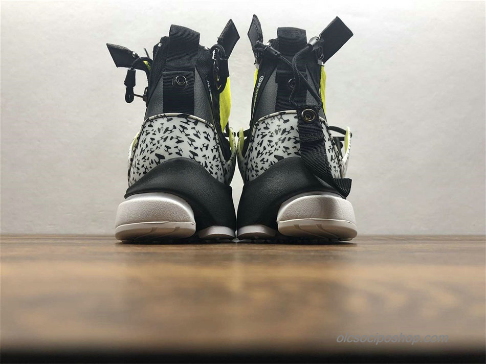 Férfi Acronym x Nike Air Presto Mid Fehér/Fekete/Sárga Cipők (AH7832-100)