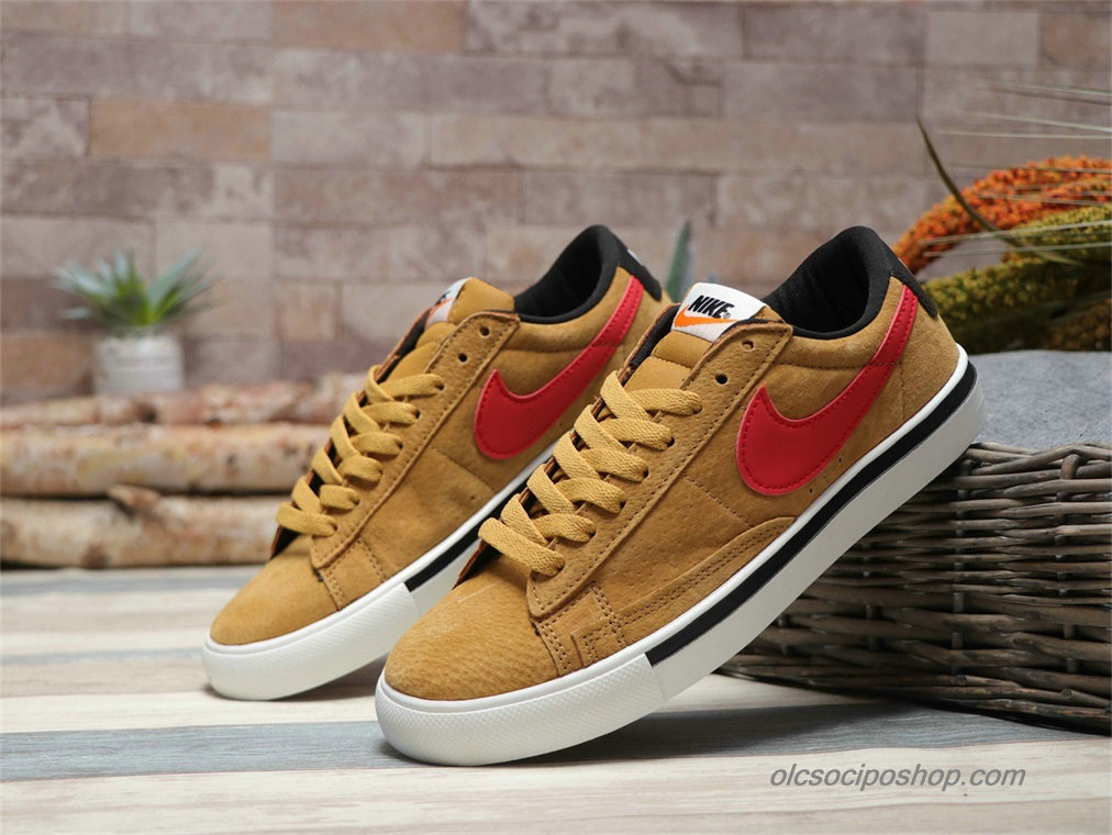 Nike Blazer Low Suede Barna/Piros/Fekete Cipők