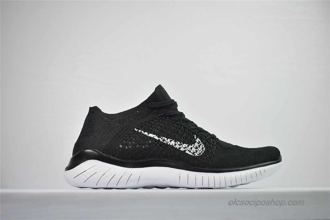 Férfi Nike Free Flyknit 2018 Barefoot Fekete/Fehér Cipők (942838-001)