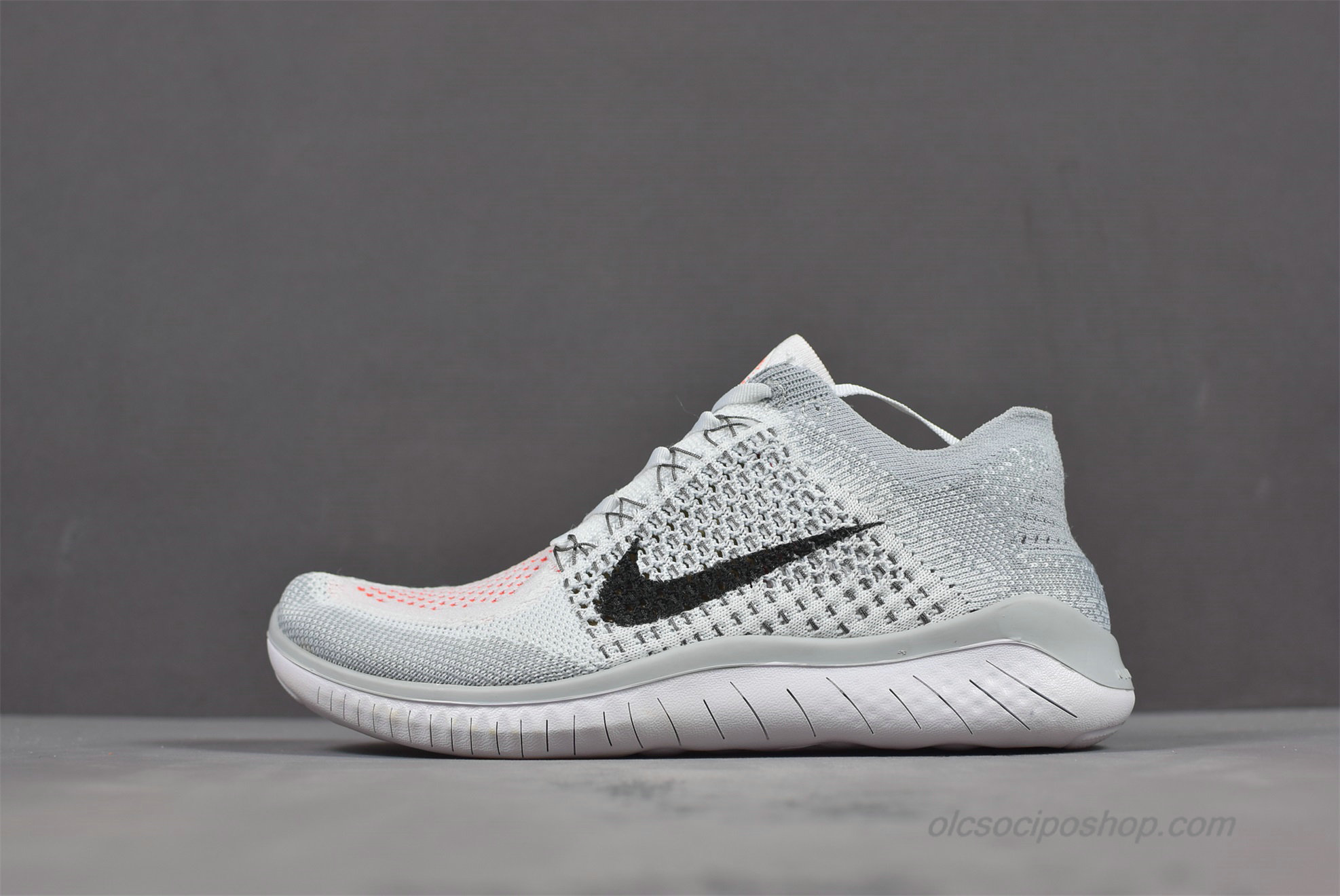 Férfi Nike Free Flyknit 2018 Barefoot Szürke/Narancs/Fekete Cipők (942838-003)