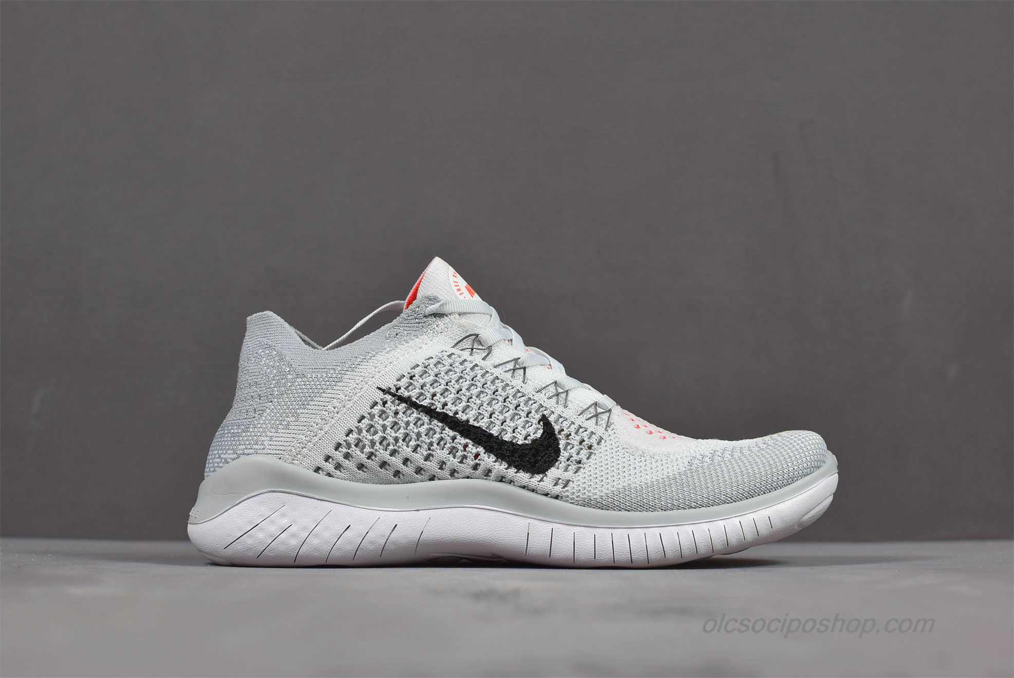 Férfi Nike Free Flyknit 2018 Barefoot Szürke/Narancs/Fekete Cipők (942838-003)