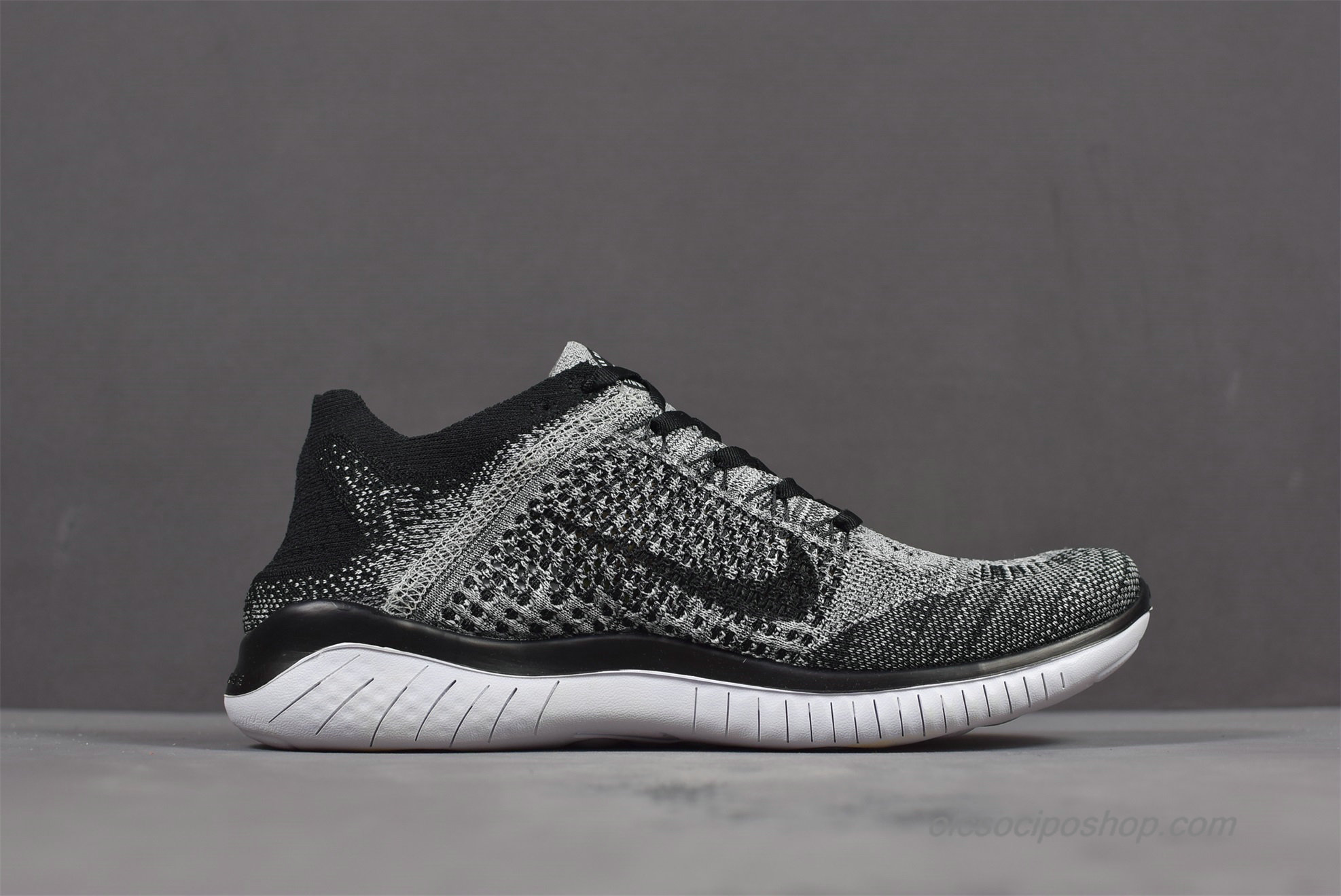 Férfi Nike Free Flyknit 2018 Barefoot Szürke/Fekete/Fehér Cipők (942838-100)