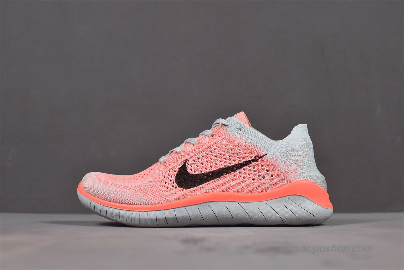 Női Nike Free Flyknit 2018 Barefoot Narancs/Világos szürke Cipők (942839-800)