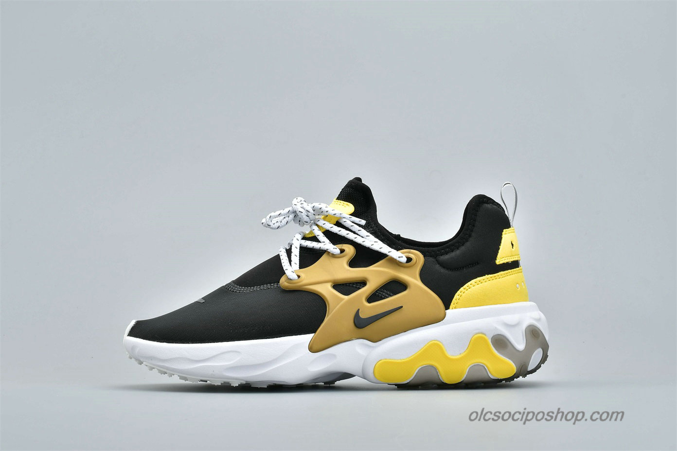 Nike Presto React Fekete/Barna/Sárga Cipők (AV2605-001)