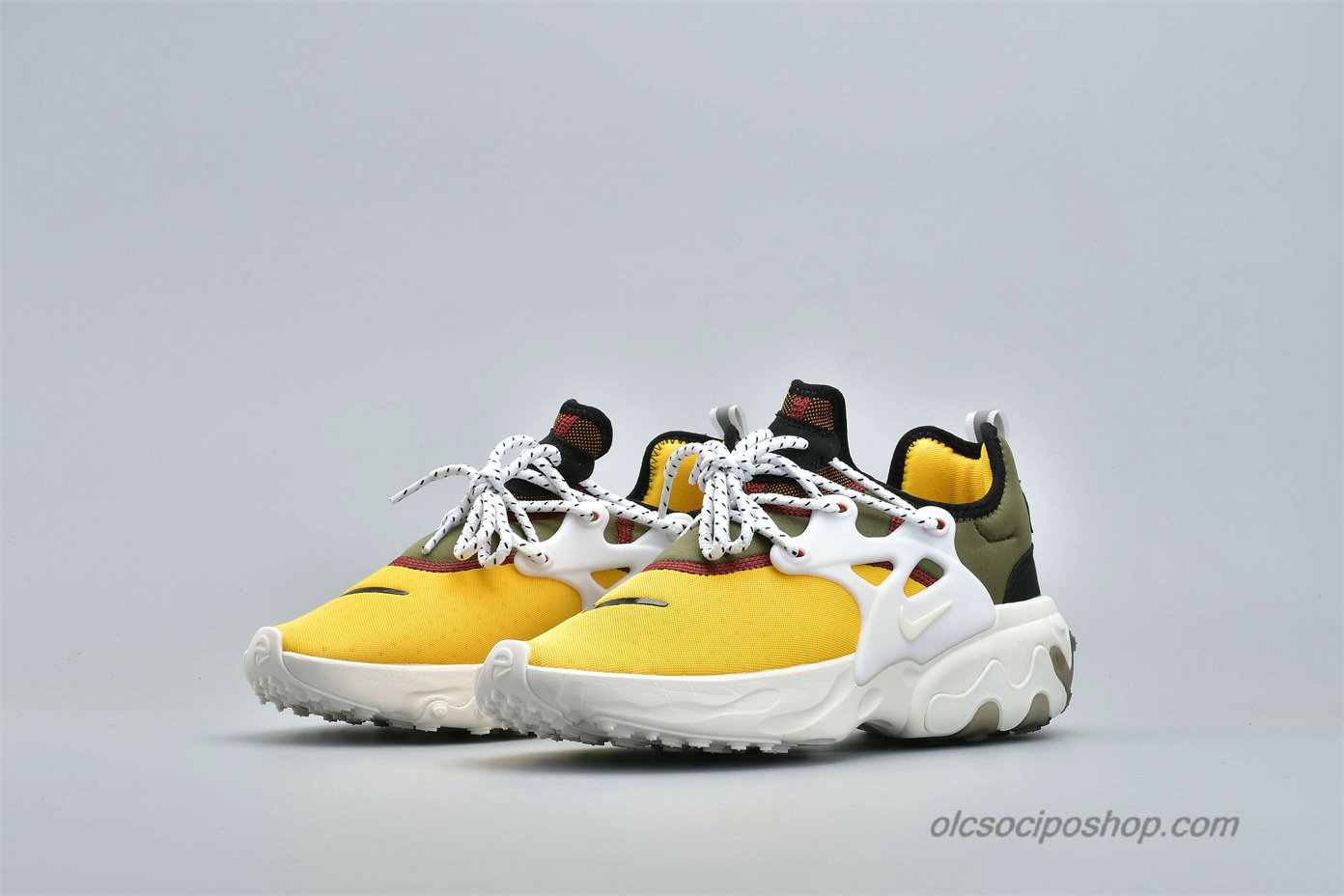 Nike Presto React Sárga/Fehér/Olajbogyó Cipők (AV2605-600)