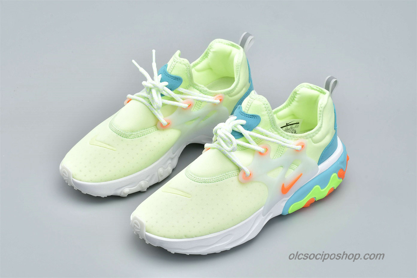 Nike Presto React Zöld/Világoskék/Narancs Cipők (AV2605-700)