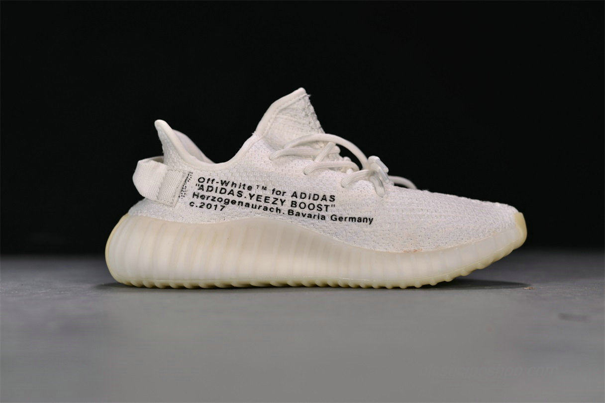 Off-White x Adidas Yeezy 350 V2 Boost Fehér/Fekete Cipők