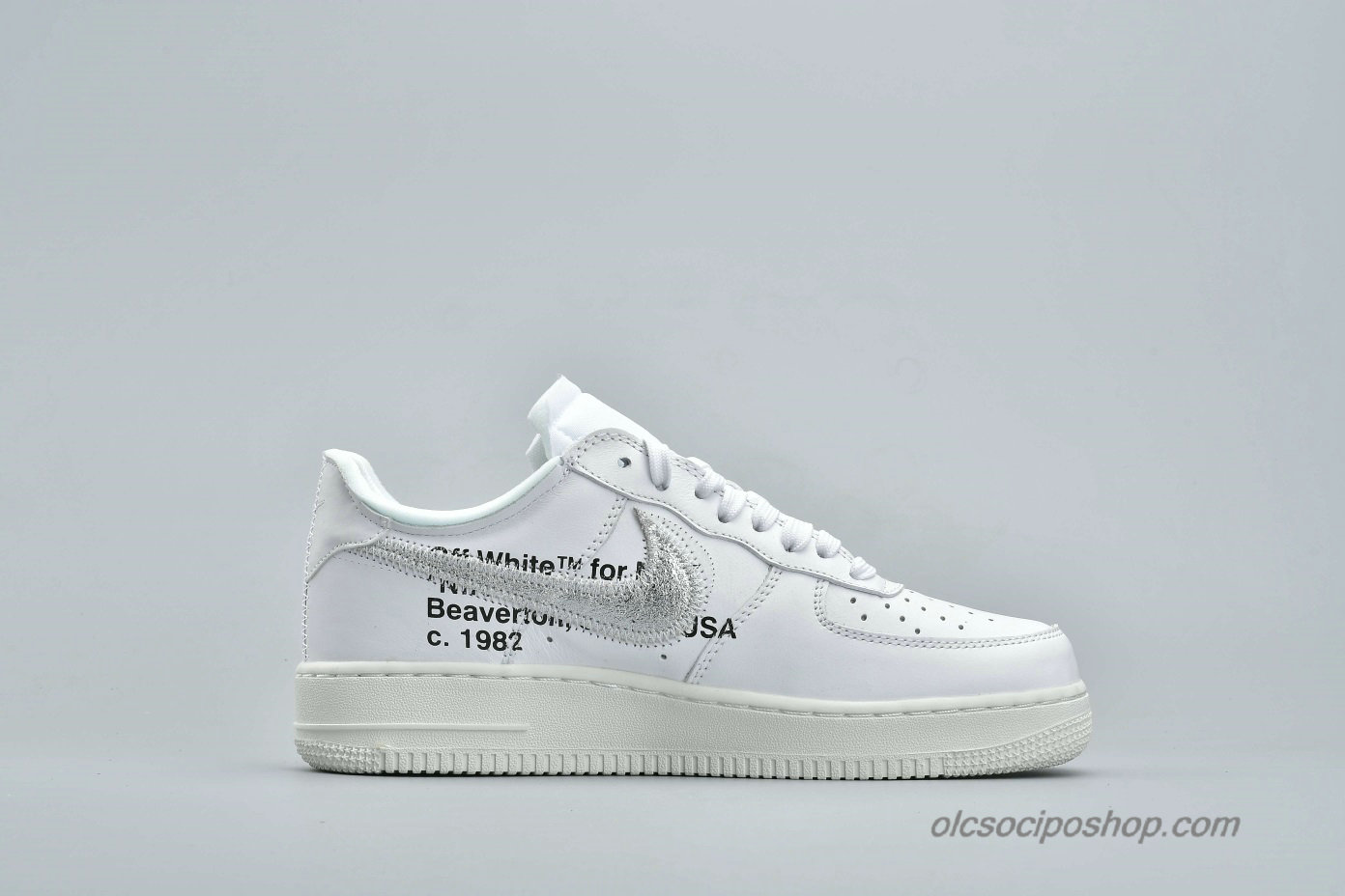 Off-White Nike Air Force 1 Low 07 Fehér/Ezüst Cipők (AO4297-100)