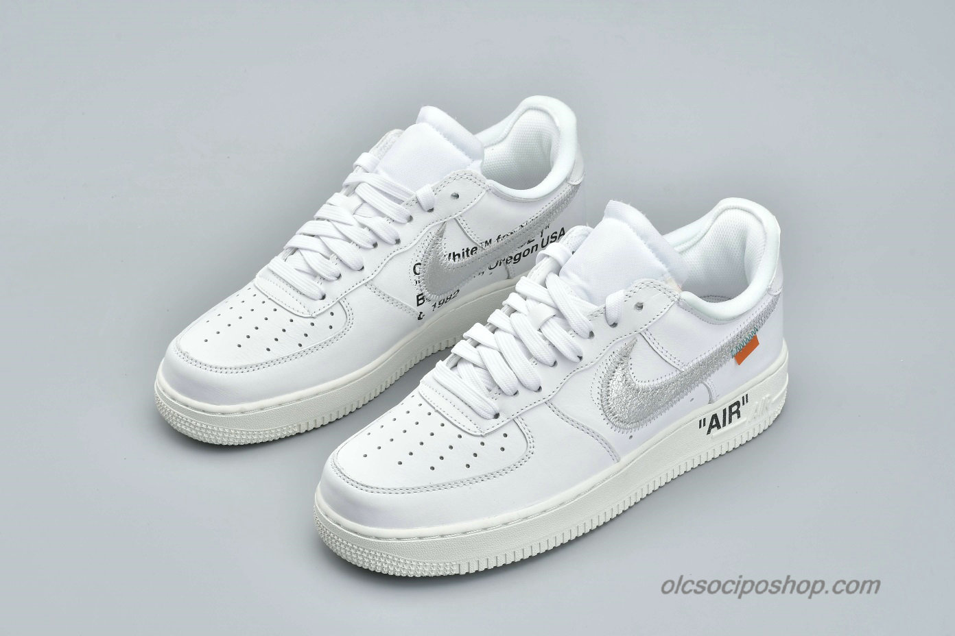 Off-White Nike Air Force 1 Low 07 Fehér/Ezüst Cipők (AO4297-100)