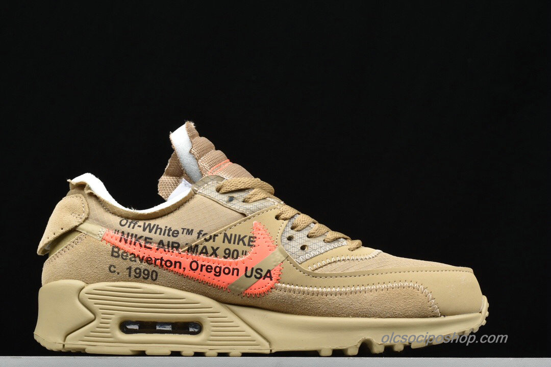 Férfi Off-White Nike Air Max 90 Khaki/Narancs Cipők