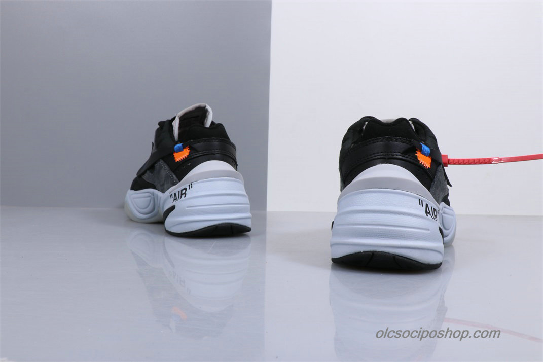 Férfi Off-White Nike M2K Tekno Fekete/Fehér Cipők (AO3108-800)