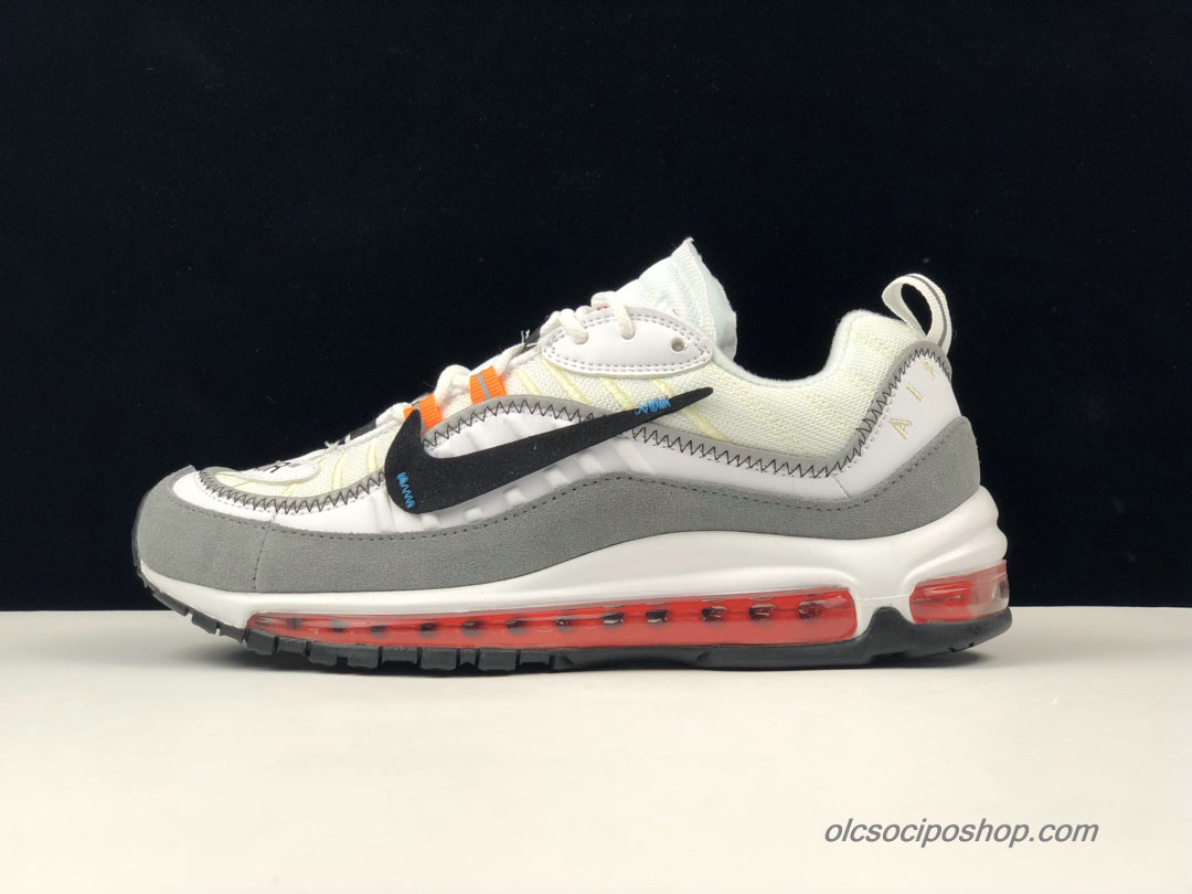 Off-White x Nike Air Max 98 Piszkosfehér/Szürke/Fekete Cipők (AJ6407-016)