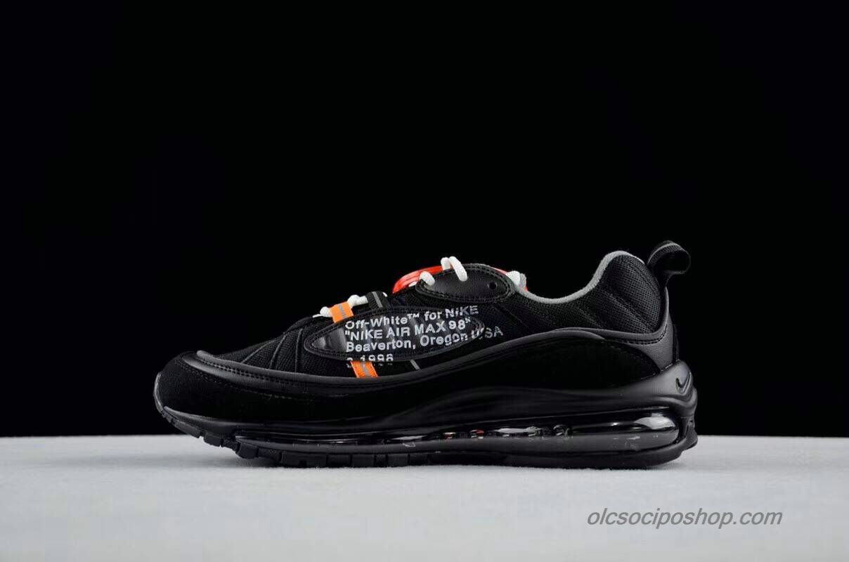 Off-White x Nike Air Max 98 Fekete/Narancs Cipők (AJ6407-101)