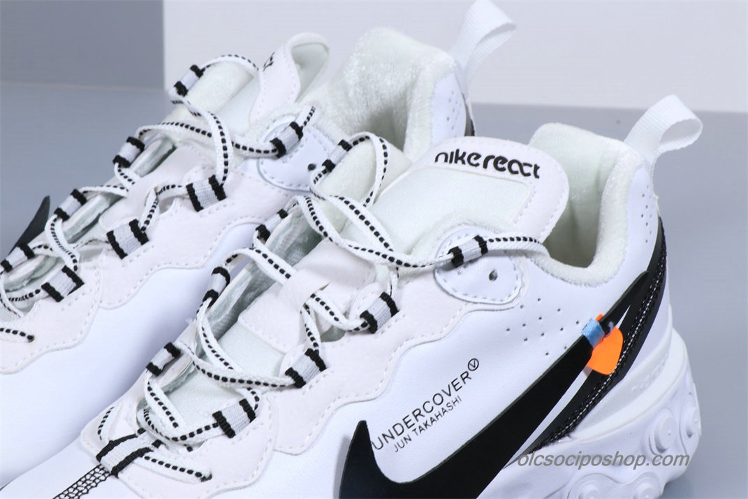 Férfi Undercover Off-White x Nike React Element 87 Fehér/Fekete Cipők (BQ6166-001)