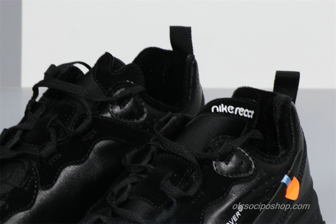 Férfi Undercover Off-White x Nike React Element 87 Fekete Cipők (BQ6166-111)