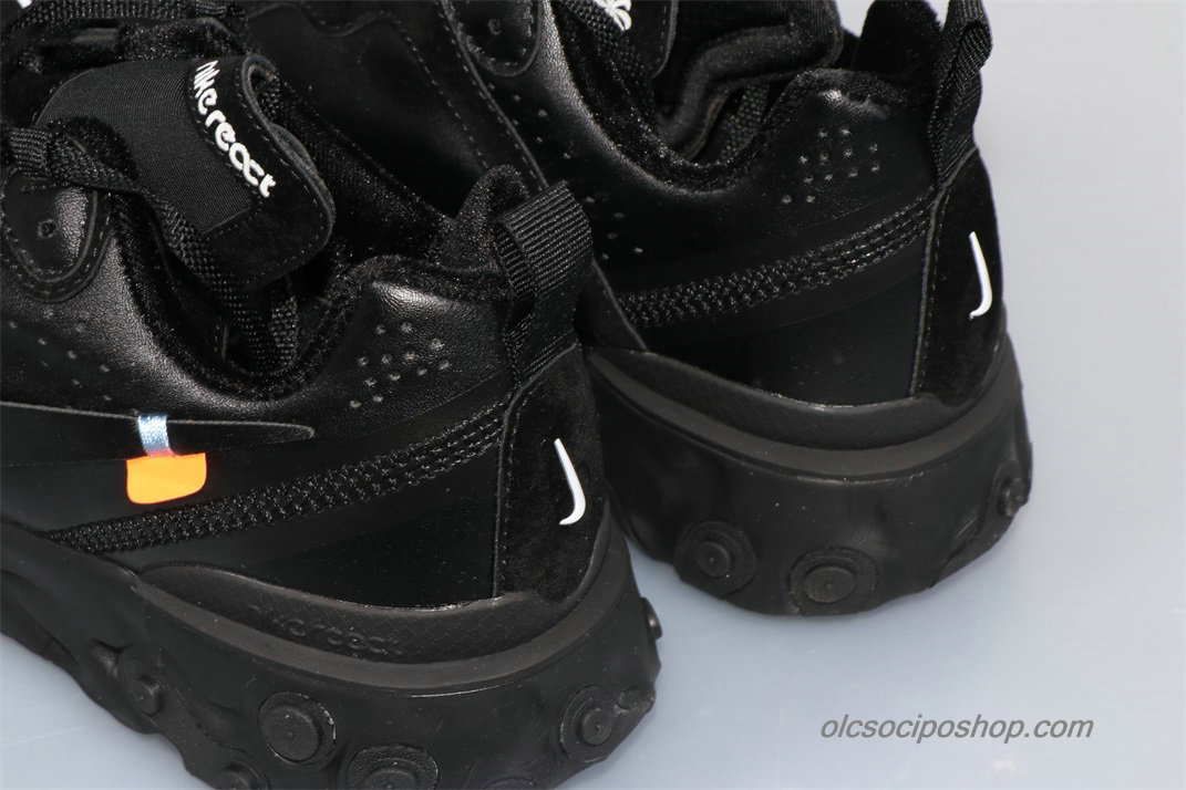 Férfi Undercover Off-White x Nike React Element 87 Fekete Cipők (BQ6166-111)