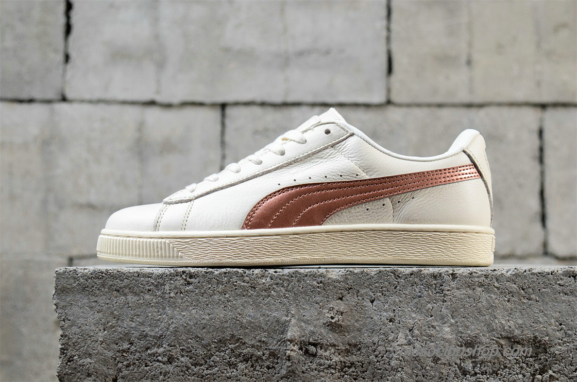 Puma Basket Classic Fehér/Barna Cipők (364164-0211)