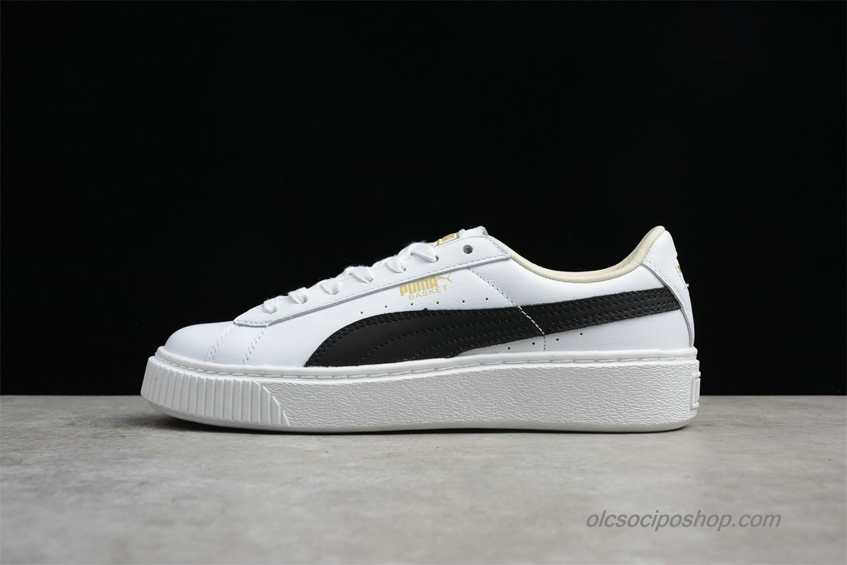 Puma Basket Platform Fehér/Fekete Cipők (364040-05)