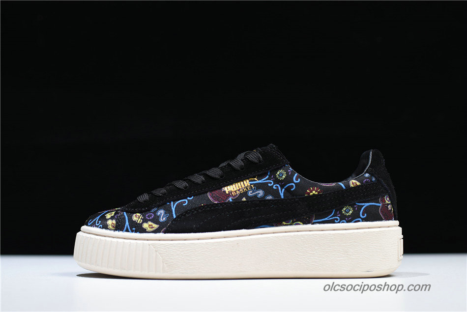 Női Puma Basket Platform DOTD FM Fekete/Kék/Arany Cipők (364810-01)