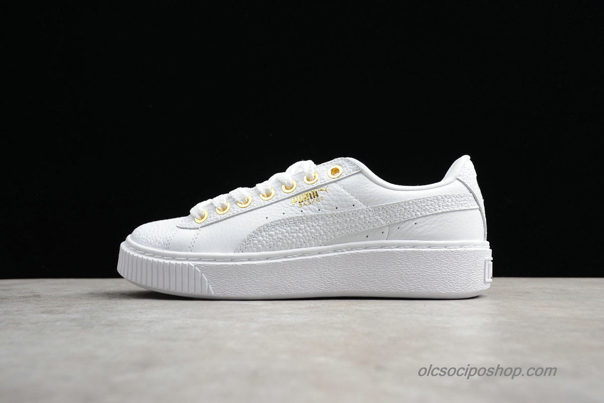 Puma Basket Platform Pearlized Fehér/Arany Cipők (364233-01)