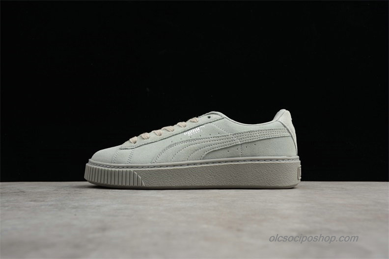 Női Puma Basket Platform Reset Világos szürke Cipők (363313-01)