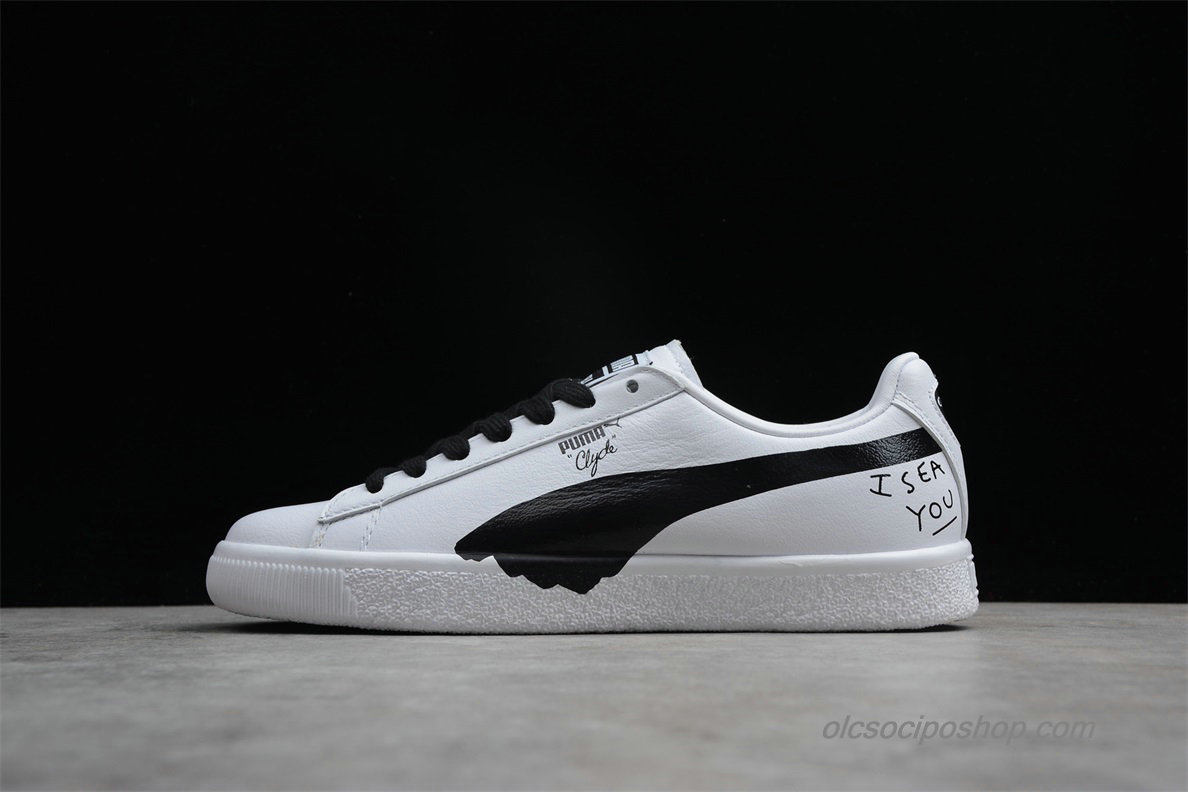 Puma Clyde SM Fehér/Fekete Cipők (365894-01)
