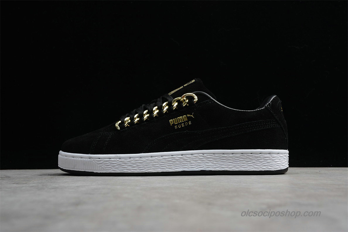 Férfi Puma Suede Classic x Chain Fekete/Arany/Fehér Cipők (367391-03)