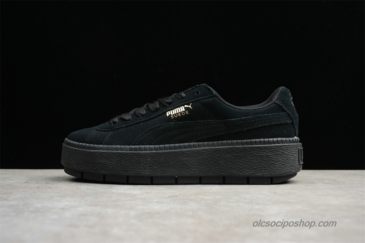 Női Puma Suede Platform Fekete Cipők (365830-01)