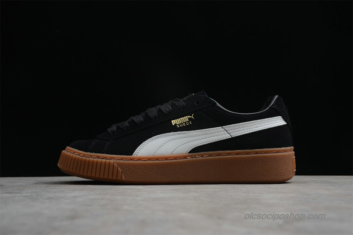 Női Puma Suede Platform Core Fekete/Fehér Cipők (363559-02)